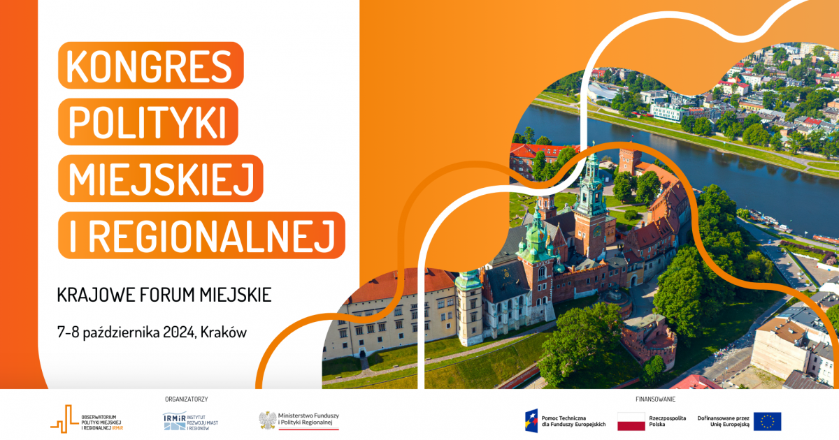 plakat promujący Kongres Polityki Miejskiej i Regionalnej