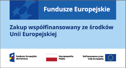 Wzór naklejki z tekstem Zakup współfinansowany ze środków Unii Europejskiej