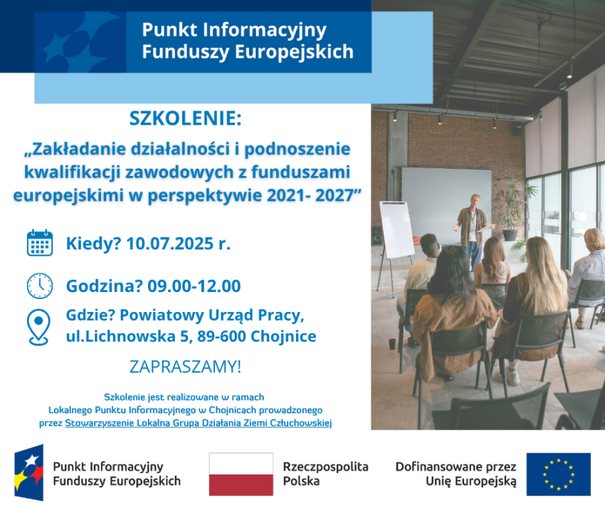 grafika przedstawia informację o szkoleniu