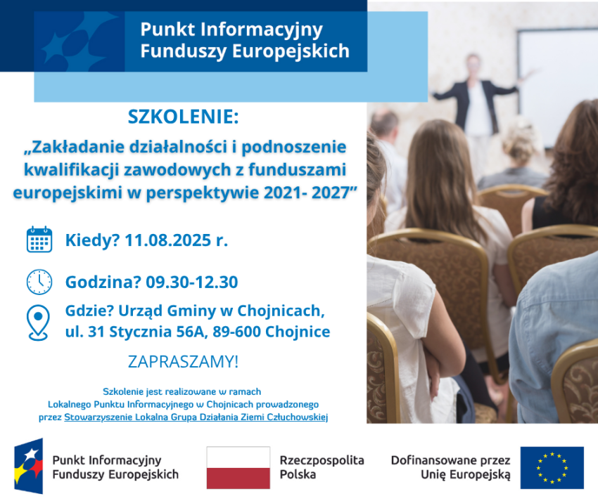 grafika przedstawia informację o szkoleniu