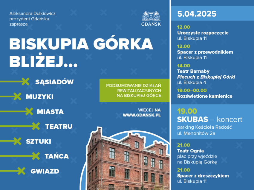 baner reklamowy ze szczegółami wydarzenia