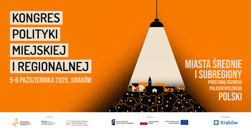 Grafika przedstawiająca żyrandol oświetlający miasto