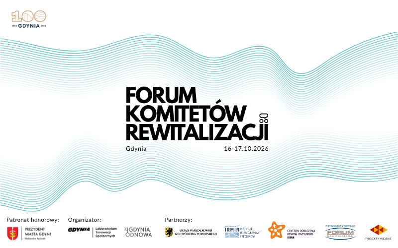 Logotyp z napisem FORUM KOMITETÓW REWITALIZACJI