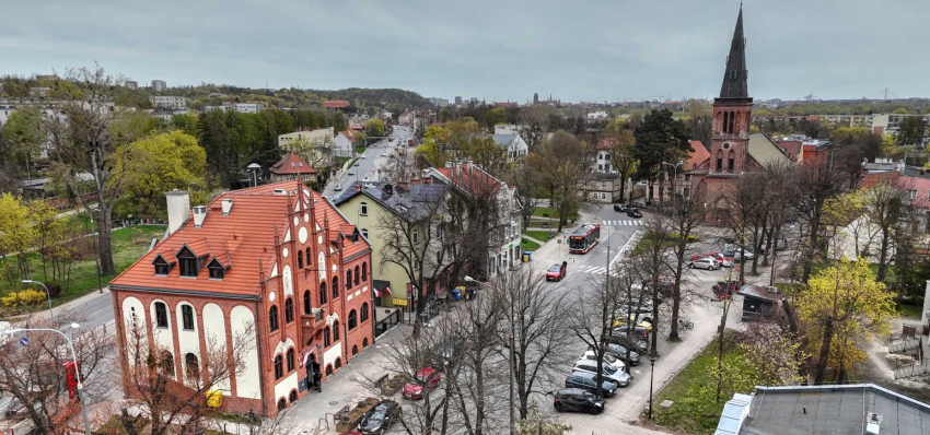 Orunia w Gdańsku z lotu ptaka
