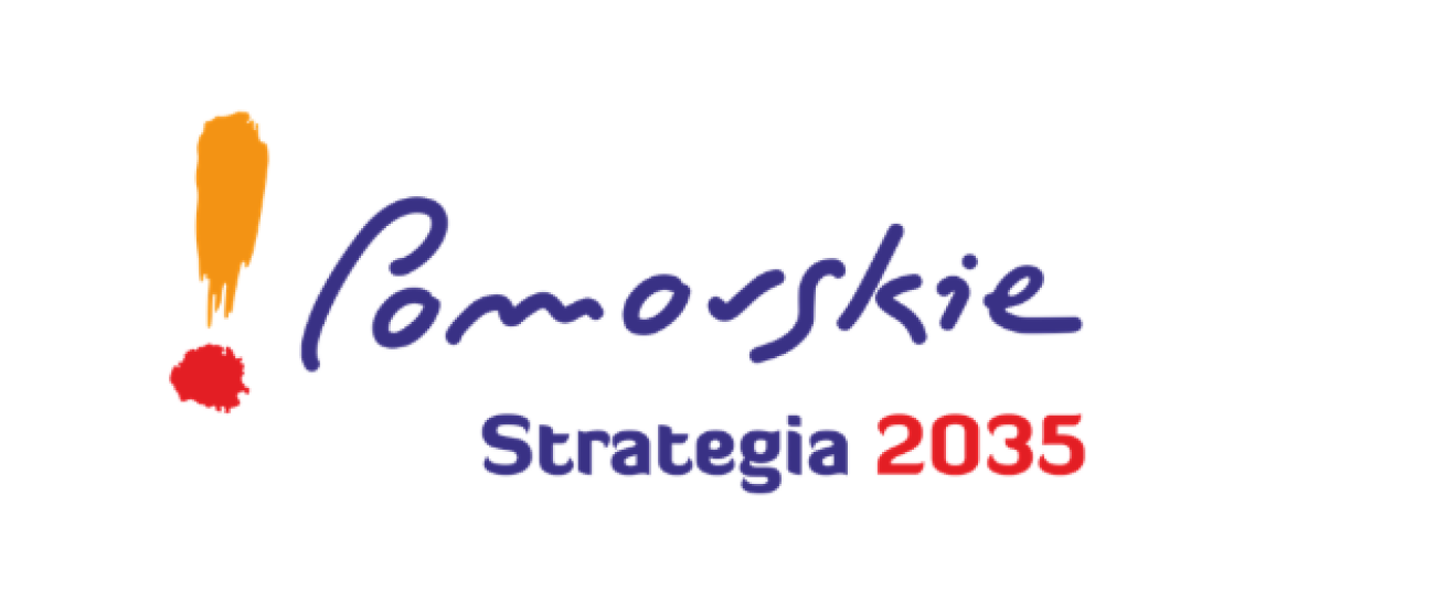 Napis "! Pomorskie Strategia 2035"