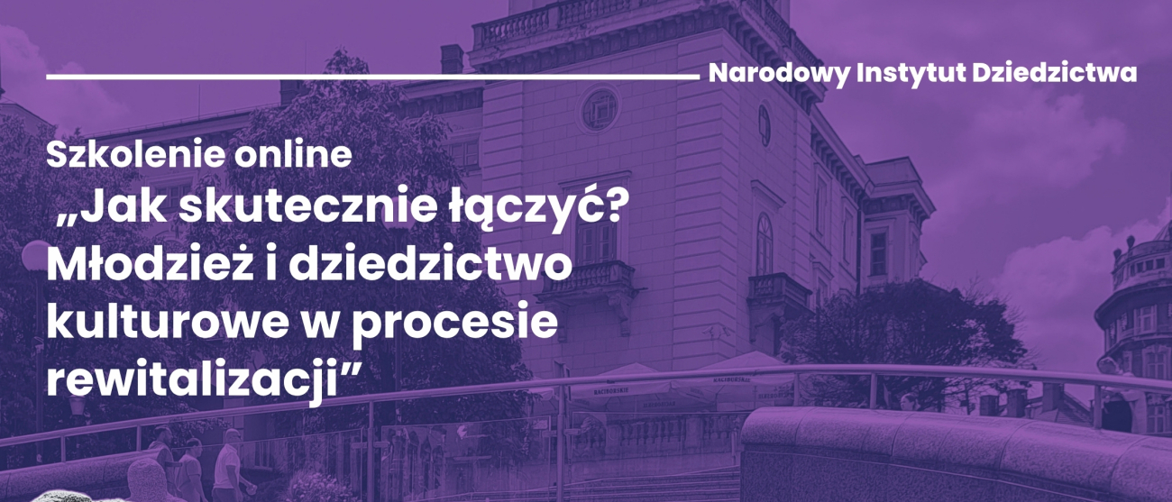 Plakat szkolenia przedstawiający fontannę